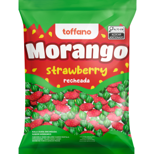 BALA RECHEADA MORANGO 50 GR
